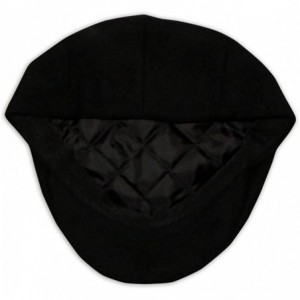 Newsboy Caps Mens Womens Wool Winter Flat Cap Italian Designer Hat (CT514) - Black - C111UJOZHO3 $34.30
