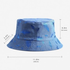 Bucket Hats Reversible Bucket Hats for Women- Trendy Cotton Twill Canvas Leather Sun Fishing Hat Fashion Cap Packable - C0195...