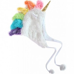 Headbands Plush Soft Fuzzy Unicorn Adult Hat (Choose Color) - White - C812MA9DWUP $27.06