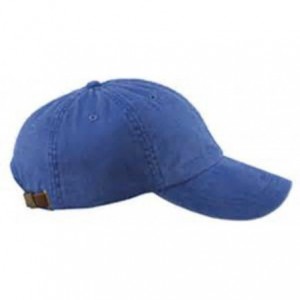 Baseball Caps Monogrammed 6-Panel Low-Profile Washed Pigment-Dyed Cap - Royal - CT12IJQEC89 $42.66