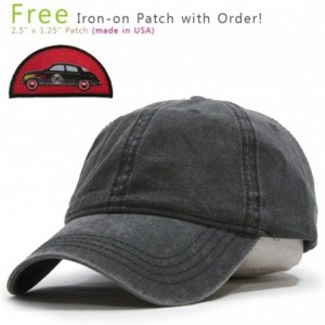 Baseball Caps Vintage Washed Dyed Cotton Twill Low Profile Adjustable Baseball Cap - Charcoal Gray 96r - CY18200TX7I $23.37