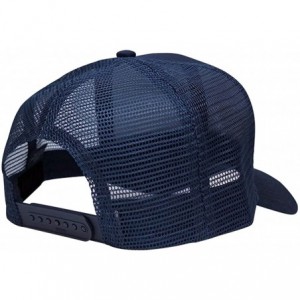 Baseball Caps Canada Flag Embroidered Iron on Patch with Text Adjustable Mesh Trucker Cap - Navy - C512N1VUYHG $28.12