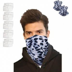 Balaclavas 12PCS Neck Gaiters with Filters- Bandana Face Mask Scarf Face Cover for Women Men - Black2 - C5199DYCEGN $39.74