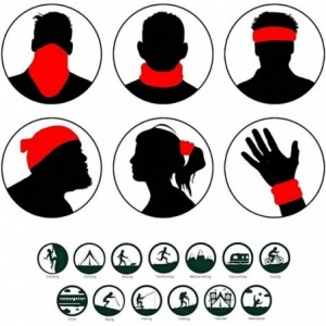 Balaclavas 12PCS Neck Gaiters with Filters- Bandana Face Mask Scarf Face Cover for Women Men - Black2 - C5199DYCEGN $33.93