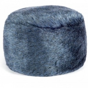 Bomber Hats Women's Fur Hat Russian Cossack Made of Faux Rabbit Fur - Blue - CK187Y9L7O8 $39.49