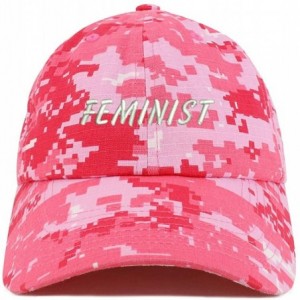 Baseball Caps Feminist Embroidered Brushed Cotton Adjustable Cap - Pink Digital Camo - C318TRC7902 $32.75