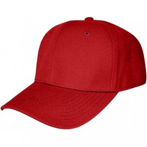 Baseball Caps Blank Fitted Curved Cap Hat - Red - C2112BUPUYZ $17.52