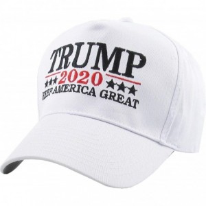 Baseball Caps Make America Great Again Our President Donald Trump Slogan with USA Flag Cap Adjustable Baseball Hat Red - C118...