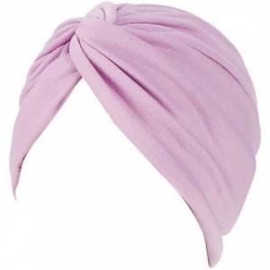 Skullies & Beanies Women Cotton India Ruffle Turban Muslim Hat- Cancer Chemo Hijib Headwrap Hijabs residentD - Purple - CT18M...