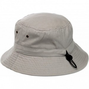 Bucket Hats Classic Simple Cotton Bucket Hats - Gray - CK11MQQ6UPH $24.18