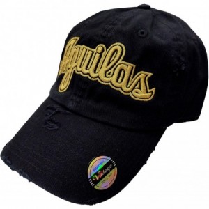 Baseball Caps Aguilas Cibaeñas Vintage Hats (Black/Gold Aguilas) - CK18HU8Q2CN $58.70