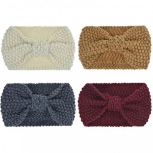 Cold Weather Headbands Crochet Turban Headband for Women Warm Bulky Crocheted Headwrap - C518LR3GMSE $19.35