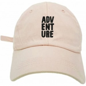 Baseball Caps Adventure Logo Style Dad Hat Washed Cotton Polo Baseball Cap - Beige - C2187Y5TYWC $34.91