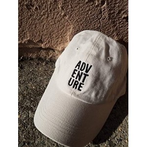 Baseball Caps Adventure Logo Style Dad Hat Washed Cotton Polo Baseball Cap - Beige - C2187Y5TYWC $34.91
