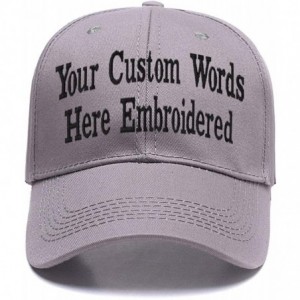 Baseball Caps Custom Embroidered Baseball Cap Personalized Snapback Mesh Hat Trucker Dad Hat - Grey - CI18HLQLY8U $35.79