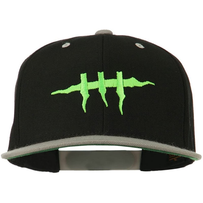 Baseball Caps Halloween Monster Stitches Embroidered Snapback Cap - Black Silver - C911ONZ5IYN $38.86