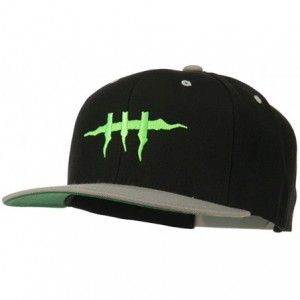 Baseball Caps Halloween Monster Stitches Embroidered Snapback Cap - Black Silver - C911ONZ5IYN $38.86