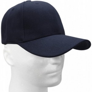 Baseball Caps Wholesale 12-Pack Baseball Cap Adjustable Size Plain Blank Solid Color - Navy. - C518SDAX6CD $46.84