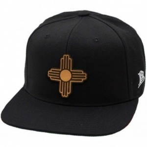 Baseball Caps NewMexico 'The Zia' Leather Patch Snapback Hat - Heather Grey/Black - CY18IGQNATC $48.38
