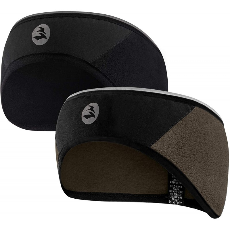 Balaclavas Lightweight Windproof Fleece Headband 360 Reflective Running Ear Warmer Thermal Muffs 2 Pack for Men Women - C0193...