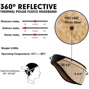 Balaclavas Lightweight Windproof Fleece Headband 360 Reflective Running Ear Warmer Thermal Muffs 2 Pack for Men Women - C0193...