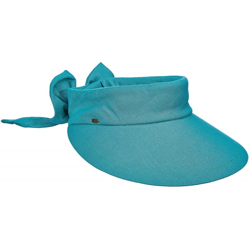 Visors Women's Visor Hat With Big Brim - Teal - C811PXB6F75 $37.39