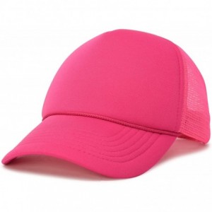 Baseball Caps Neon Trucker Caps Adjustable Snapback Hat - Neon Hot Pink - CM11QNMLSEX $19.41