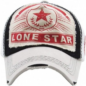 Baseball Caps Lonestar Collection Big T Western Dallas Houston Hats Vintage Distressed Baseball Cap Dad Hat Adjustable - CP12...