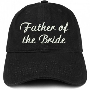 Baseball Caps Father of The Bride Embroidered Wedding Party Brushed Cotton Cap - Black - CJ18CUHX0UQ $37.92