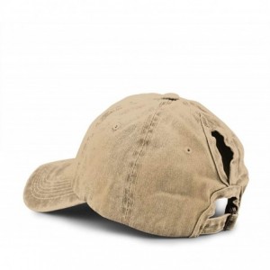 Baseball Caps Unisex Mama Bear Denim Hat Adjustable Washed Dyed Cotton Dad Baseball Caps - Ponytail Natural - CO197KMDGWQ $21.53