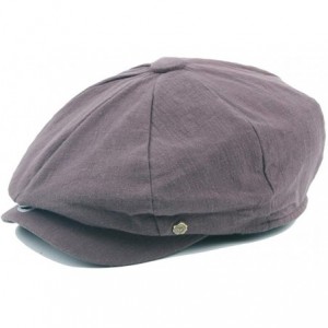 Newsboy Caps Linen Newsboy-Hats for Men Gatsby-Cabbie Cap Painter-Driving Hat - Dark Grey - CS18NOTSM9Z $30.45