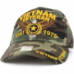 Baseball Caps Armycrew Vietnam Veteran 1961 to 1975 Eagle Star Embroidered Baseball Cap - Camo - C618H9S50N4 $25.55