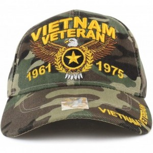 Baseball Caps Armycrew Vietnam Veteran 1961 to 1975 Eagle Star Embroidered Baseball Cap - Camo - C618H9S50N4 $25.55