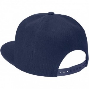 Baseball Caps Classic Snapback Hat Cap Hip Hop Style Flat Bill Blank Solid Color Adjustable Size - 2pcs Navy & Navy - CV195ZZ...
