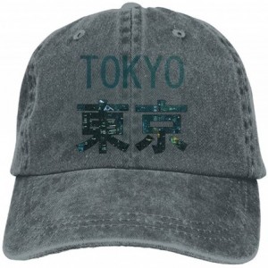 Cowboy Hats Tokyo City Beautiful Trend Printing Cowboy Hat Fashion Baseball Cap for Men and Women Black - Asphalt - CX18C3TMI...