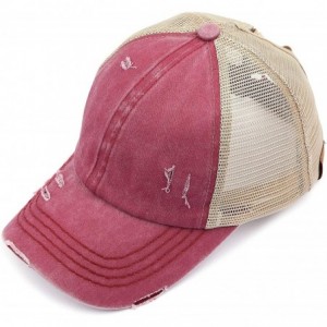 Baseball Caps Exclusives Hatsandscarf Distressed Adjustable - A Elastic Band-berry - CU194RSM2KG $33.61