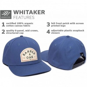Baseball Caps Whitaker Sustainable Fabric Felt Patch Hat - Adjustable Baseball Cap w/Plastic Snapback Closure - Slate - CZ18A...