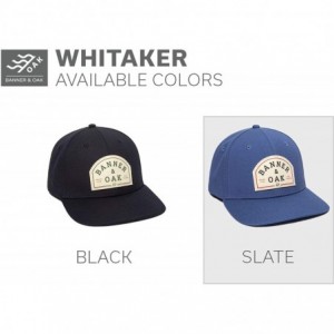 Baseball Caps Whitaker Sustainable Fabric Felt Patch Hat - Adjustable Baseball Cap w/Plastic Snapback Closure - Slate - CZ18A...
