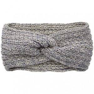 Headbands Women Twist Crochet Knitted Hair Band Headband Headwrap Headwear - Grey - CV1928IZ4IA $19.40