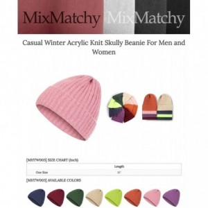Skullies & Beanies Women's Casual Winter Acrylic Knit Beanie for Men and Women - B Ivory - C9193QDYMM0 $23.14