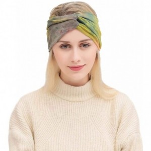 Headbands Womens Fashion Tie Colorful Dyeing Headband Women Headwear - Green - C418AOR7EZE $13.99