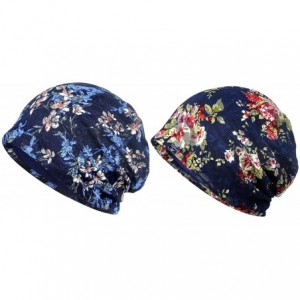 Skullies & Beanies Women Chemo Hat Elegant Floral Lace Turban Chemo Cancer Beanie Cap Sleepping Hat - 10c - C91855R72TL $32.25
