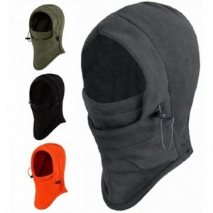 Balaclavas 6 in 1 Thermal Fleece Balaclava Outdoor Ski Masks Bike Cyling Beanies Winter Wind Stopper Face Hats - Army Green -...