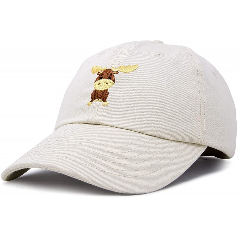 Baseball Caps Cute Moose Hat Baseball Cap - Beige - CQ18LZ79795 $28.13