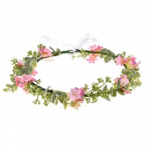 Headbands Bridal Green Leaf Crown Bohemian Headpiece Floral Headband Photo Prop- Pink Flower- Free - pink flower - CG18T8NCHK...