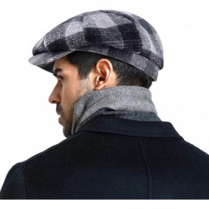 Newsboy Caps Fashion Classic Newsboy Vintage Boyfriend - Small Plaid Grey - CS18XGARUH7 $39.50