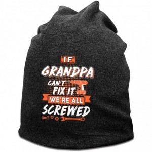 Sun Hats I Run Hoes for Money Women's Beanies Hats Ski Caps - If Grandpa Can't Fix It We're Screwed /Deep Heather - CT194R3Y6...