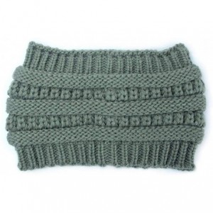 Skullies & Beanies Women Cable Knit Ear Muffs- Thick Crochet Ear Warmer Wide Headwrap Headband for Winter Teens Girls - C418Z...