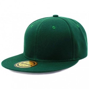 Baseball Caps Flat Visor Snapback Hat Blank Cap Baseball Cap - H.green - CZ1863CYIXZ $20.88