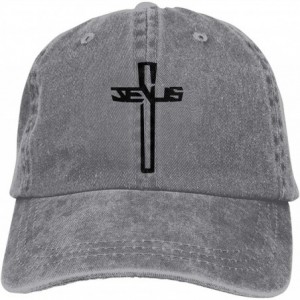 Baseball Caps Casual Men Women Christian Jesus Cross Flat Ajustable Snapback Cap - Grey 1 - CH1963Z4735 $19.38